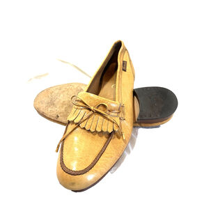 Martinelli Leather Loafers Driving Size 44 banana tan